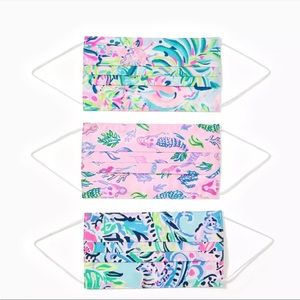 NWT Lilly Pulitzer 3pk Face Masks